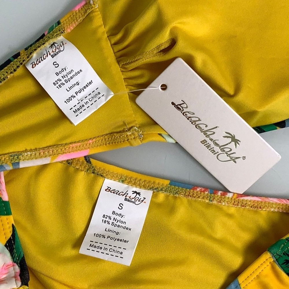Beach Joy Bikini Tropical High waisted bikini size small NWT - Picture 9 of 16